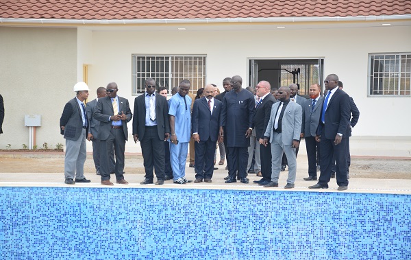 President Weah inspecting LMTI Training pool